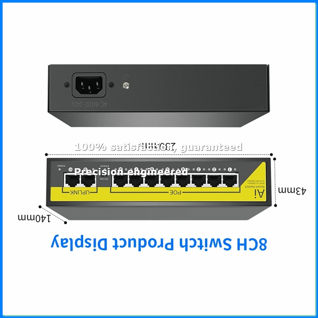 Ethernet Switch 8 Port - Conmutador POE de 48V y 8