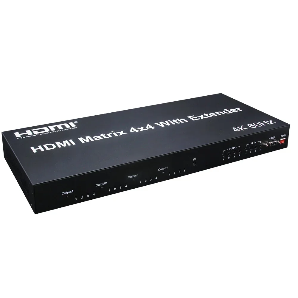 Ethernet Switch 8 Port - Matriz HDMI2.0 4x4 4K 60Hz con