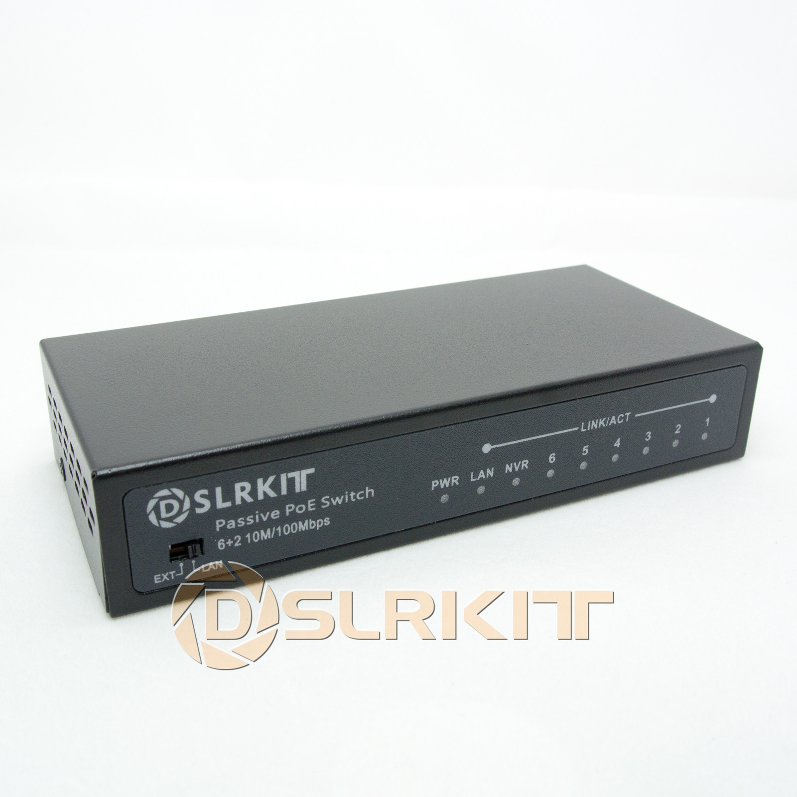 Ethernet Switch 8 Port - DSLRKIT-inyector de interruptor Ethernet sin adaptador