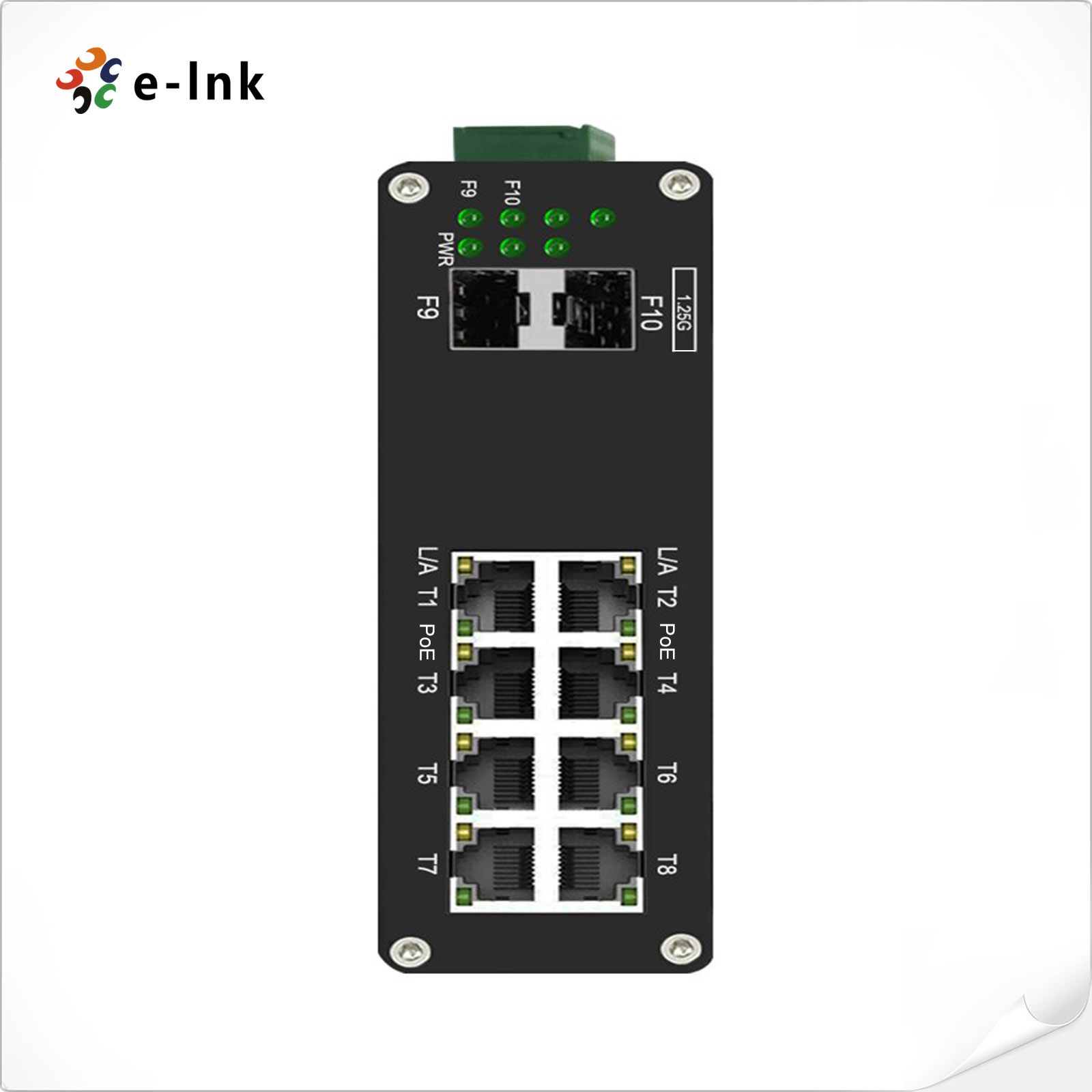 Ethernet Switch 8 Port - ELINK Industrial L2+ 8 puertos 10/100/1000T