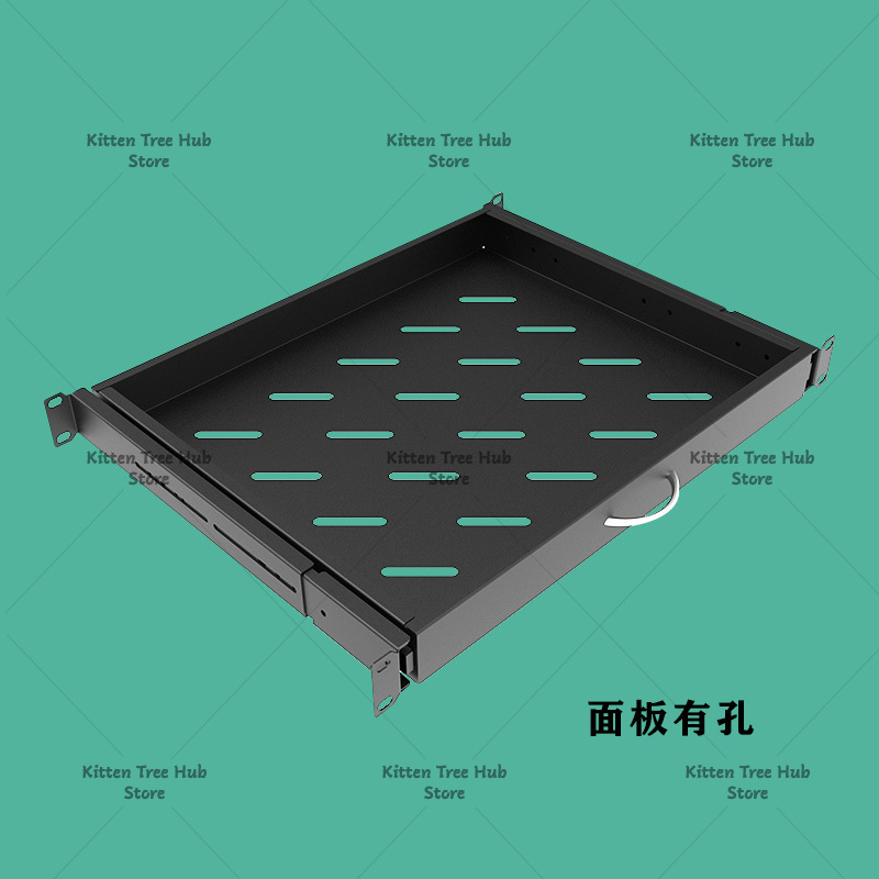Server Rack Shelf - Bandeja de Teclado Deslizable 1U para