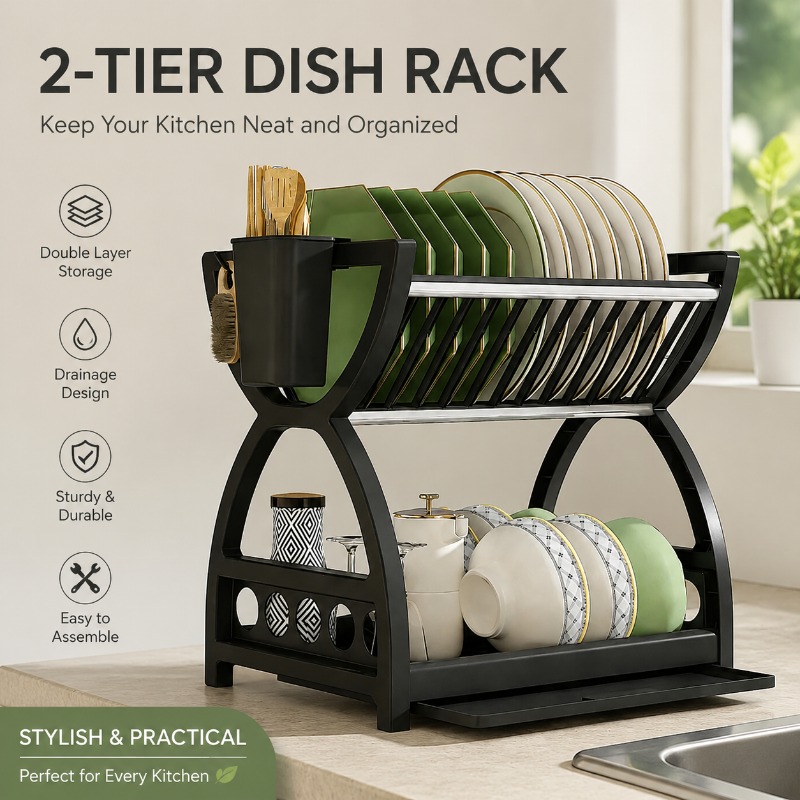 Escurridor de Platos de 2 Nive - Server Rack Shelf reseña y precio