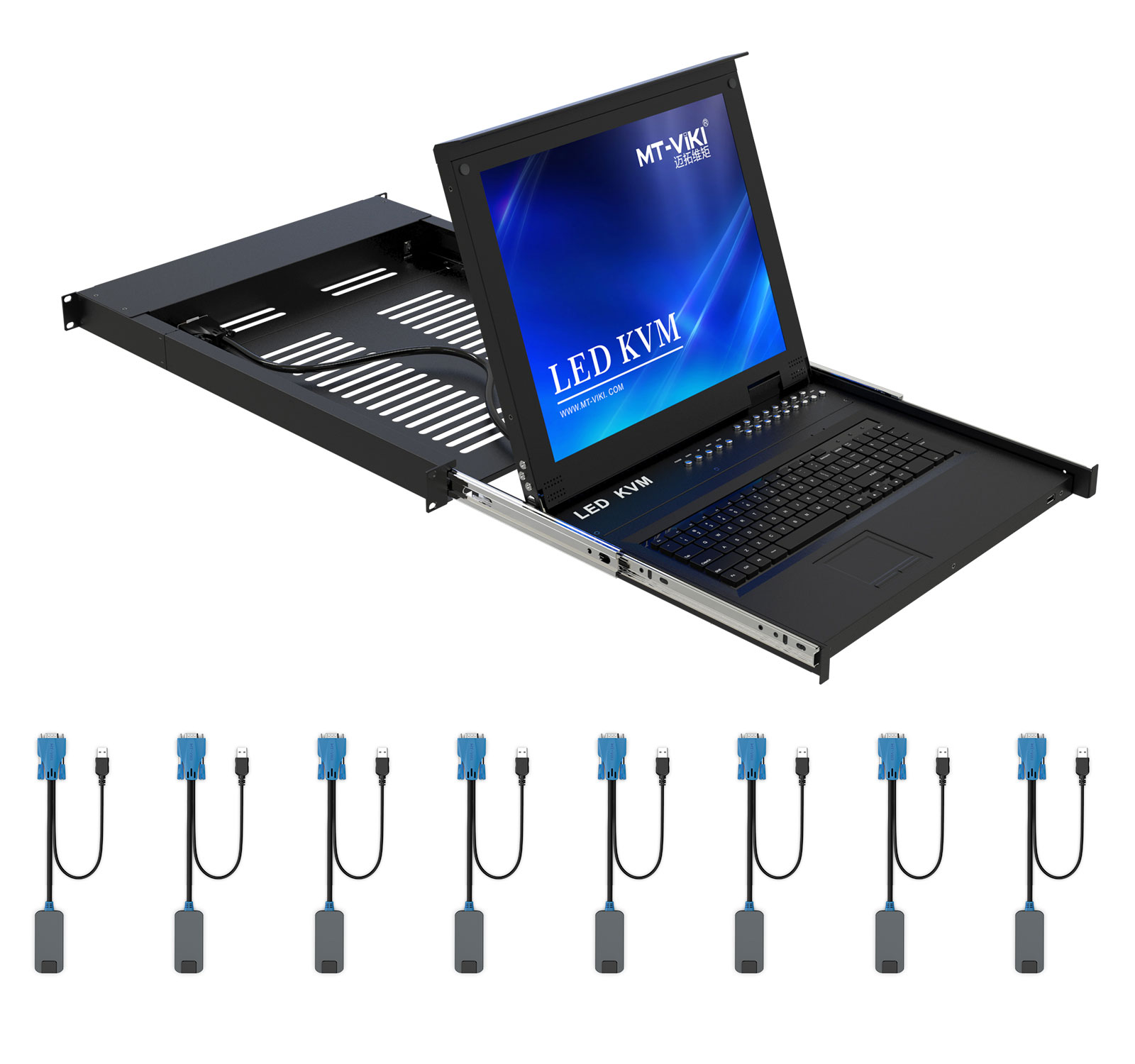 Conmutador KVM LED de 17 
