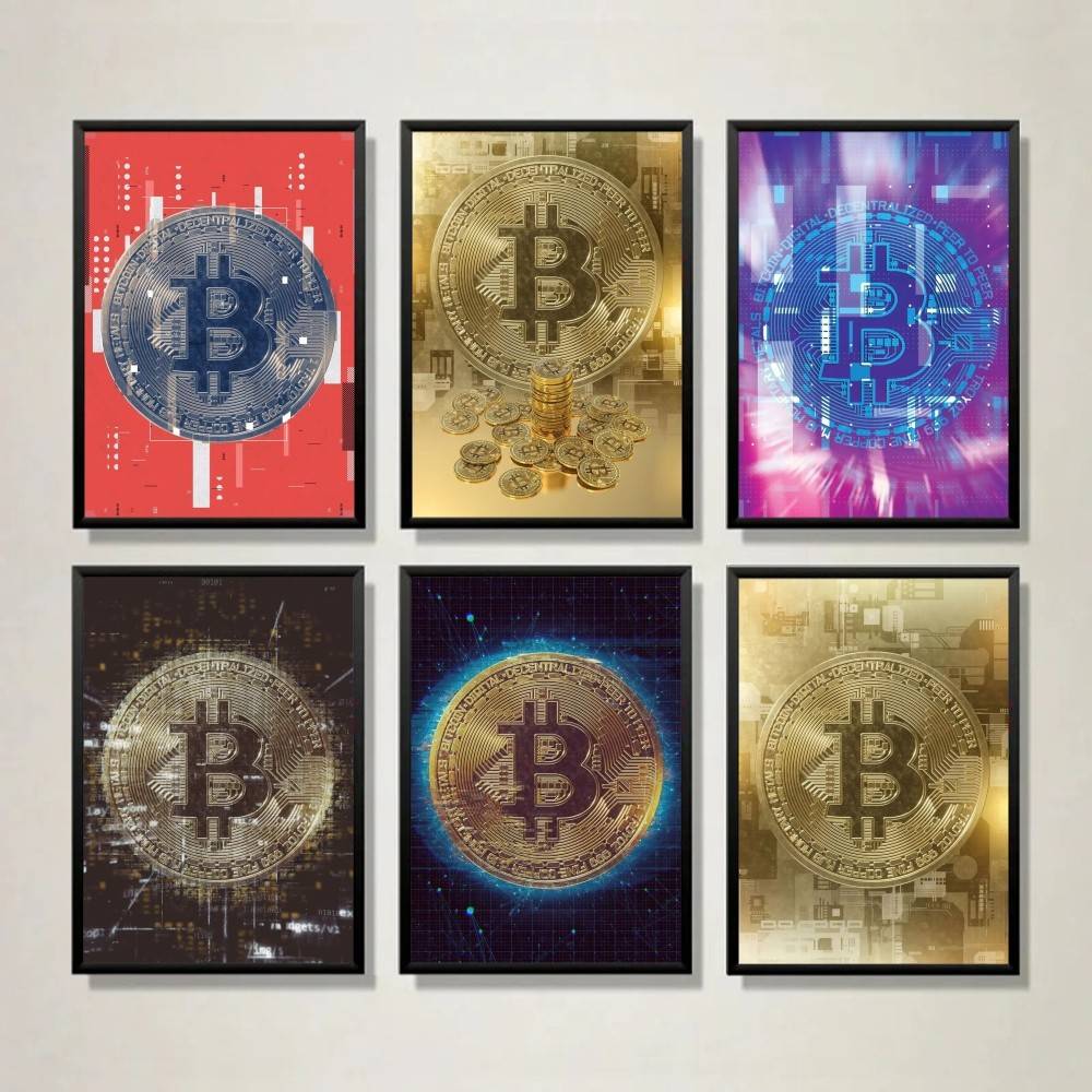 Póster de Moneda Dorada con Ci - Tech Office Wallpaper reseña y precio