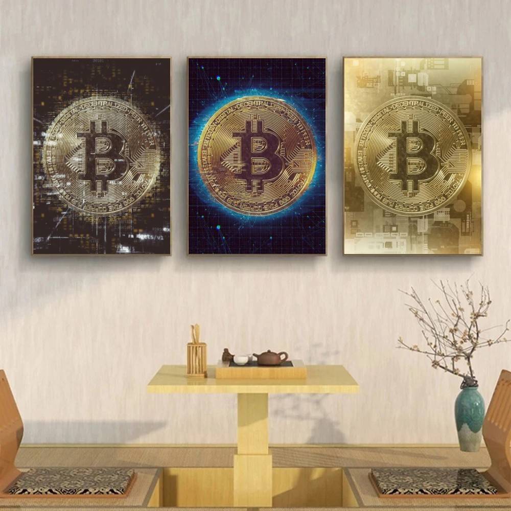 Póster de Moneda Dorada con Ci - Tech Office Wallpaper reseña y precio