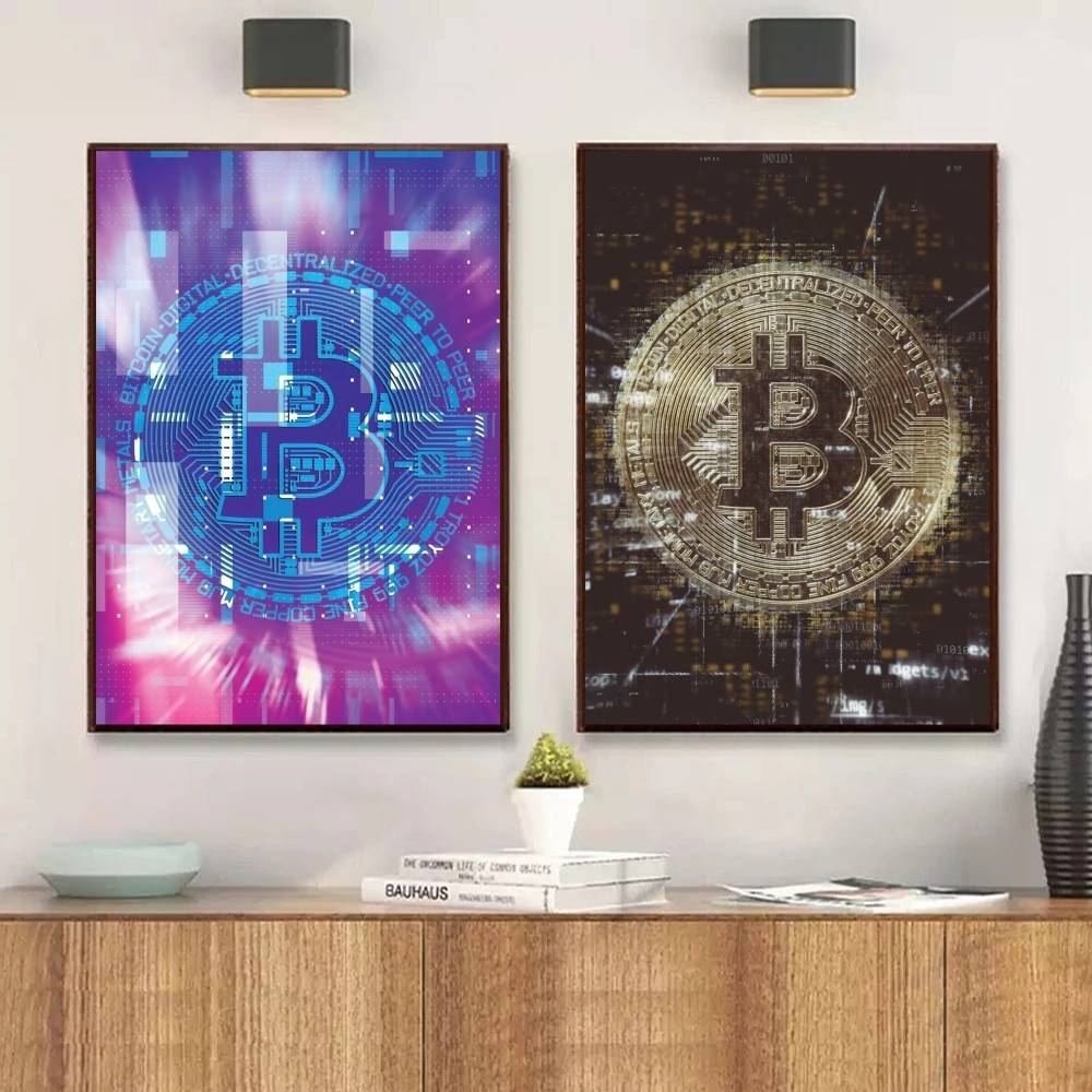 Póster de Moneda Dorada con Ci - Tech Office Wallpaper reseña y precio